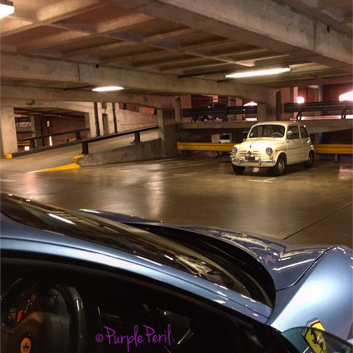 purpperil's tweet photo. "Luke, I am your father" #FIAT600 #ferrari458 #CarPark #RevOff #Ferrari #Fiat #StoneyStreet https://t.co/QsyeFsQnKF