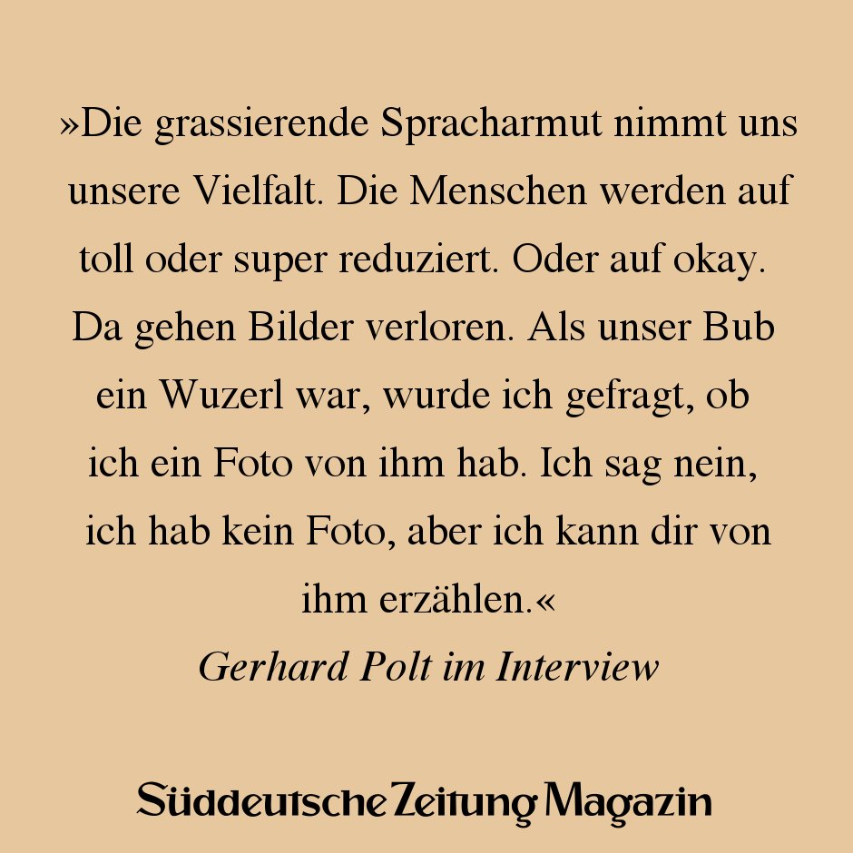 SZ Magazin on Twitter "Gerhard Polt feiert heute seinen 75. Geburtstag