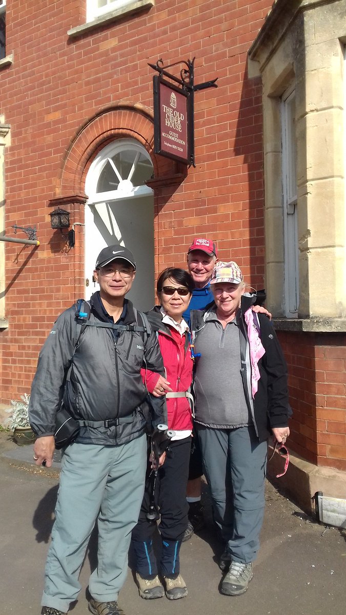 Canadians leaving The Old Cider House with Encounter Holidays