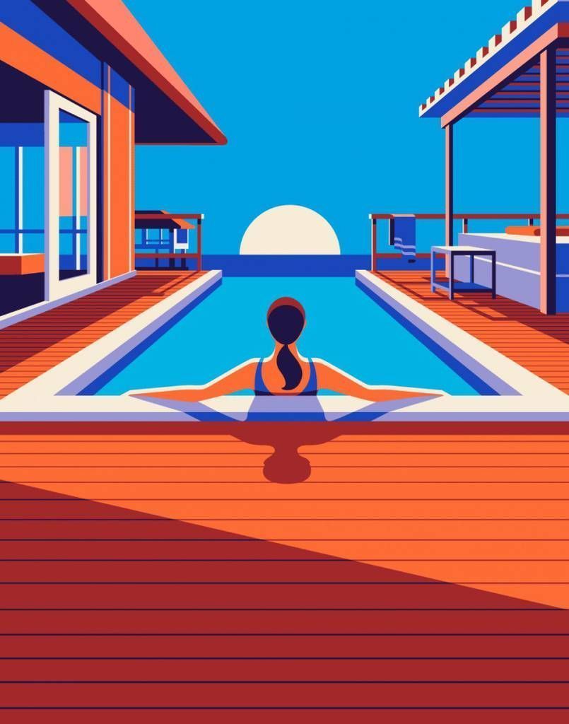fubiz's tweet photo. Beautiful Travel Illustrations by Malika Favre https://t.co/ON2GFXu3W5 https://t.co/JWSoirL2Nu