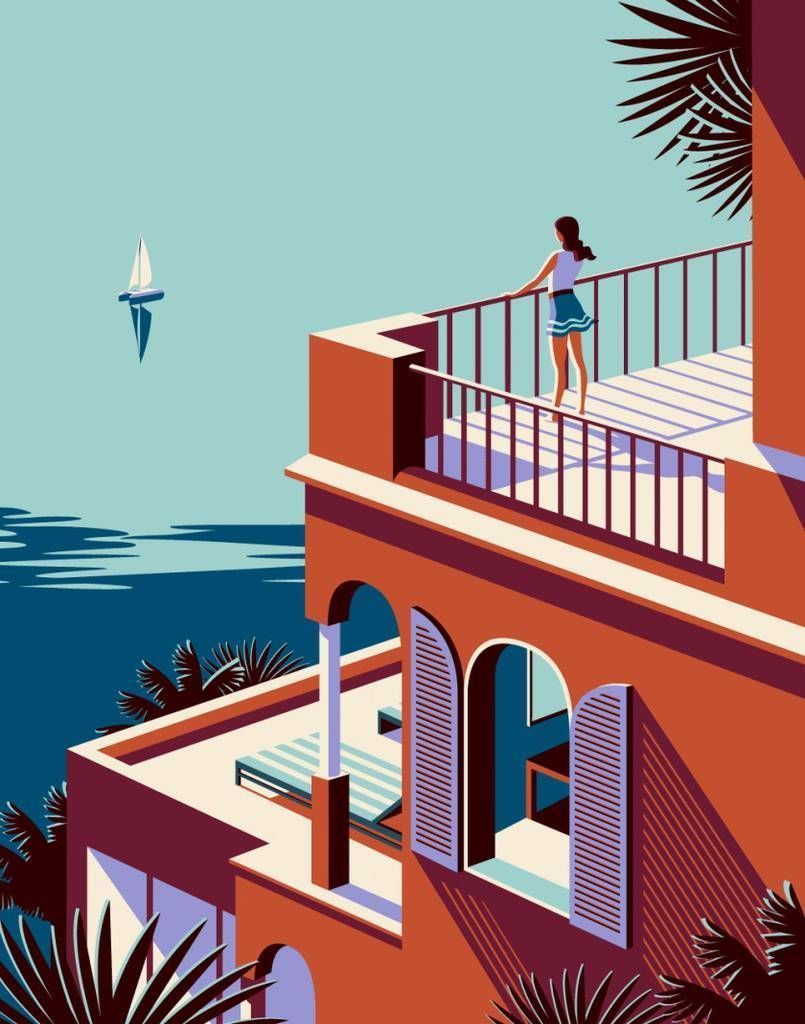 fubiz's tweet photo. Beautiful Travel Illustrations by Malika Favre https://t.co/ON2GFXu3W5 https://t.co/JWSoirL2Nu