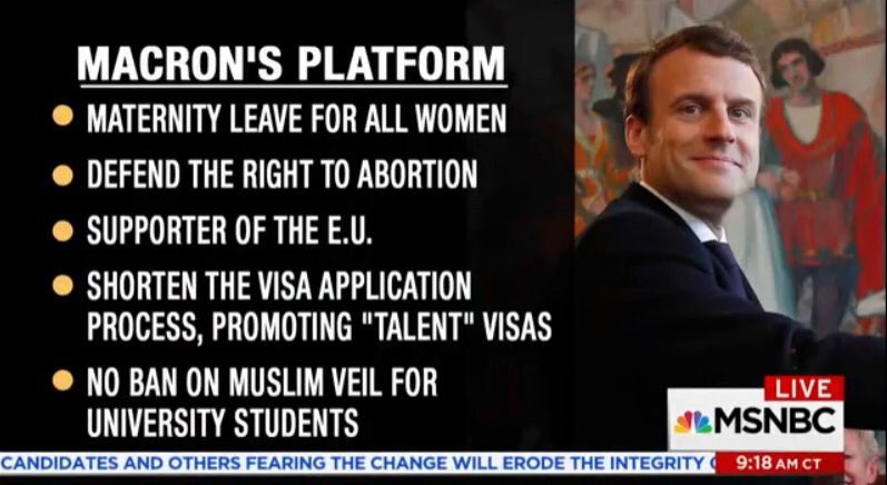 This is Macron's platform. In France, this is considered 'centrist.' #FrenchElection
