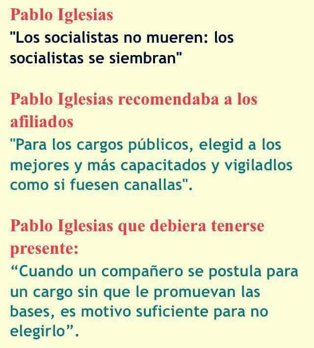 Resultado de imagen de Frases de Pablo Iglesias Posse