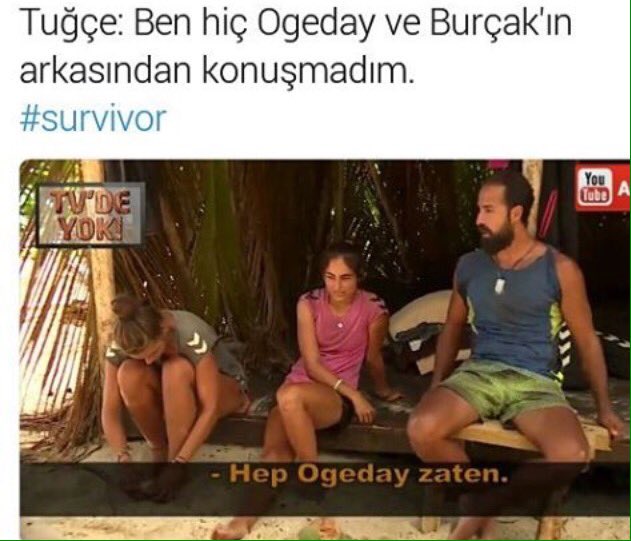 Masum kızımız hıc arkadan konuşmamış yersen 😂😂 #survivor
