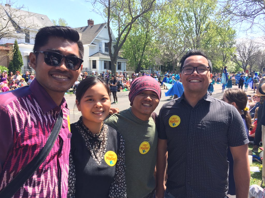 JSakulborirak's tweet image. Happy MayDay! #ProFellows @ACYPL at Minneapolis' 43rd Annual MayDay Parade and Festival #mplsmayday #hobt #mpls #msp @HOBT