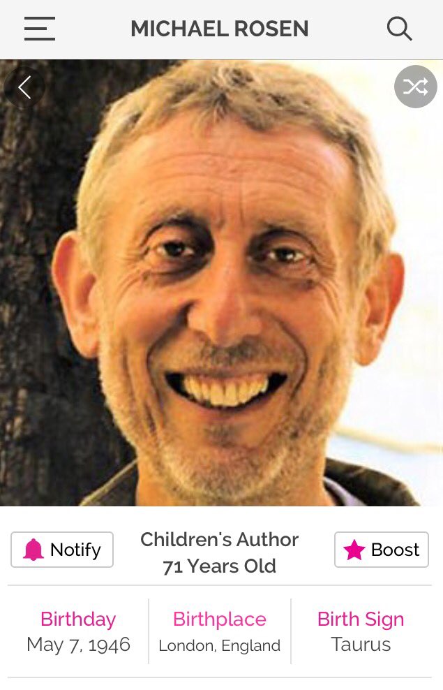 Happy birthday to the iconic michael rosen 