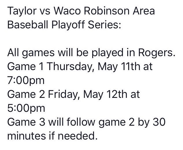 CTXHSBaseball's tweet photo. @duck_baseball @rocketbaseball Area Series https://t.co/horDN2RaAS