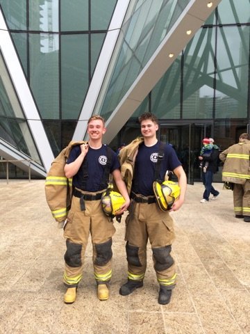 cgibson2109's tweet photo. Proud of @Max_gibby14 & Stefan Ruediger 1204 steps of THE BOW Building full firefighter gear #wellspringcalgary #firefighterstairclimb https://t.co/a8fT3fHRBj