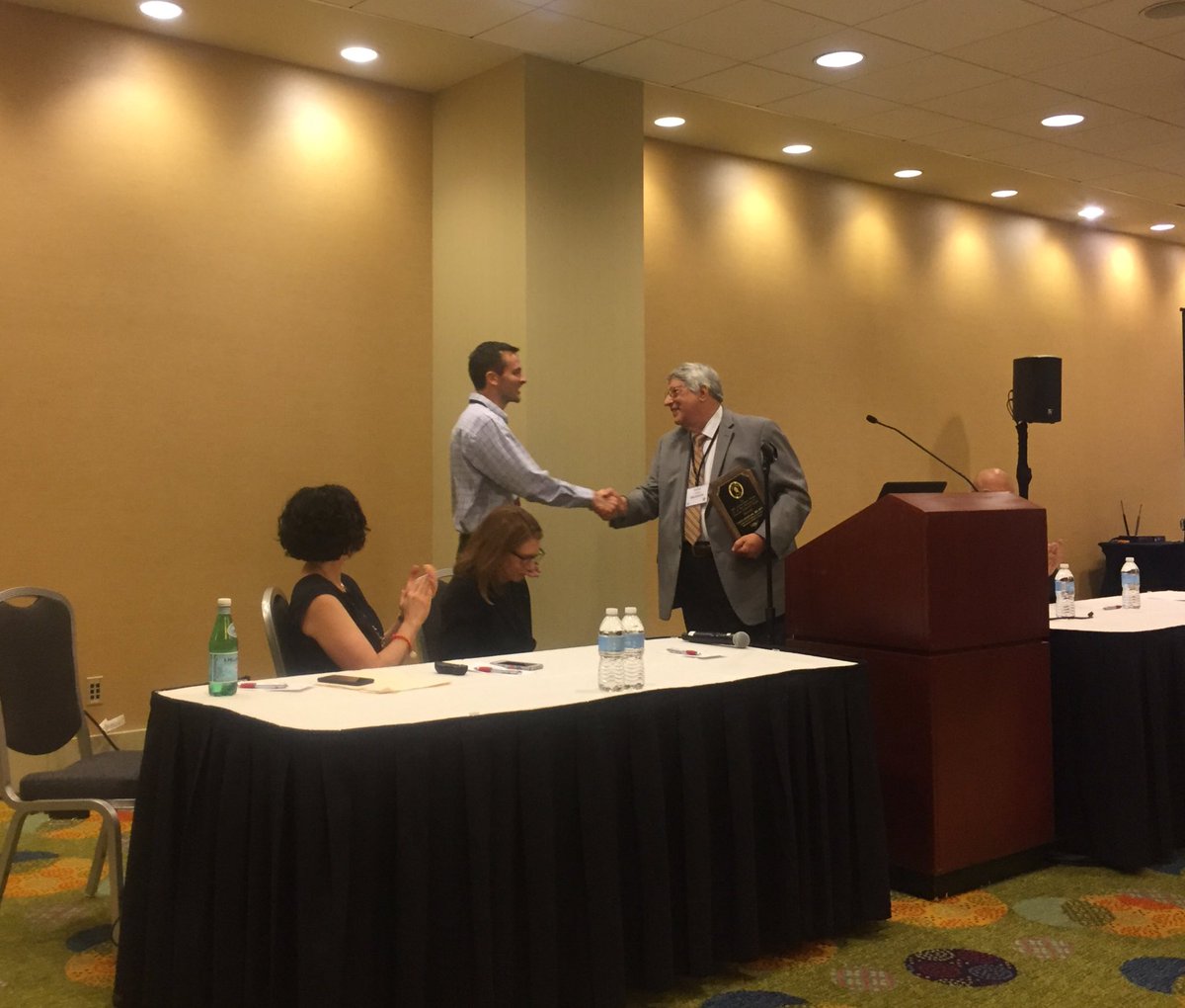 David Sheridan from OHSU receiving Ludwig Seidel award at PAS: best research from PEM fellow. Congratulations!
