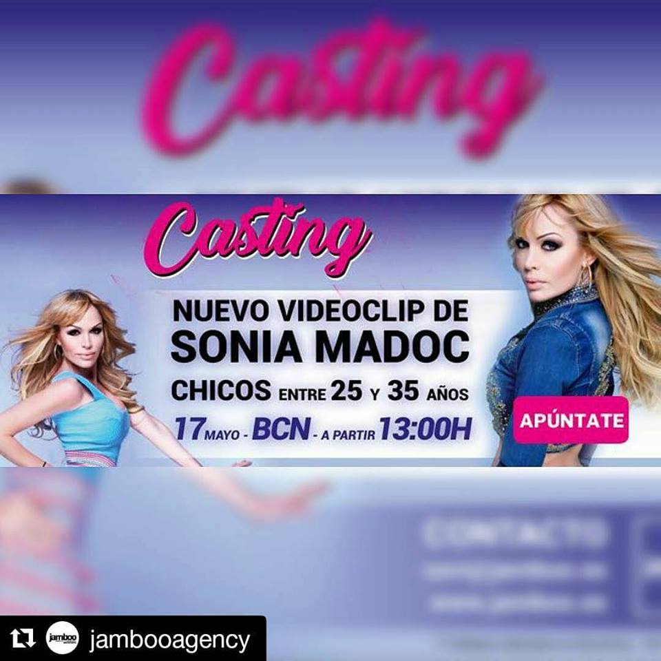 ¡Anímate! Sonia Madoc convoca casting para su nuevo videoclip. ¡Busca chicos de 25 a 35 años! <a href="/JambooAgency/">Jamboo • Agency</a>