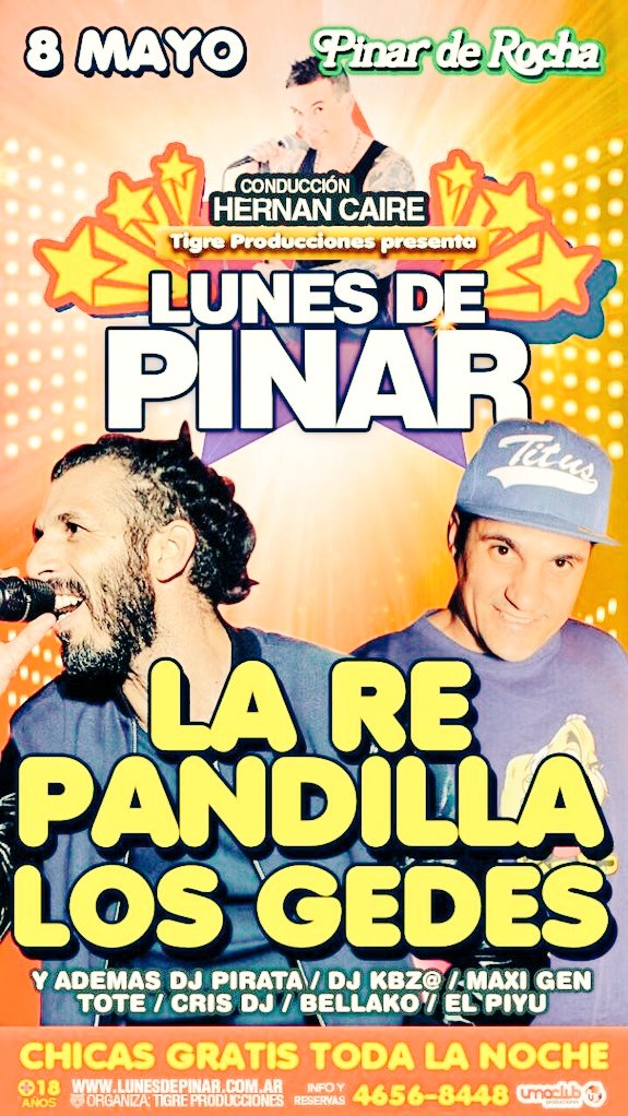 LunesdePinar's tweet photo. contams las hs qurremos q llegue ya!!! el reencuentro d c/lunes  y disfrutando d grandes artistas d la mano d @ElTigreMarcelo Producciones https://t.co/7RIIB1spvP