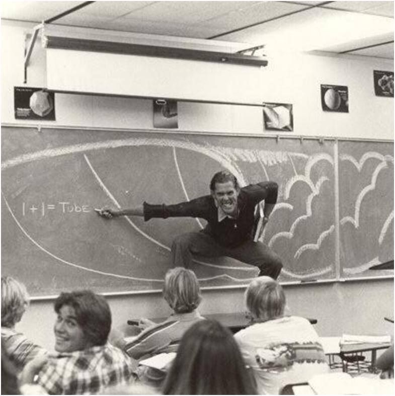 A California teacher teaching the physics of surfing (1970) ln.is/61kpZ by #oldpicsarchive via <a href="/c0nvey/">Convey</a>