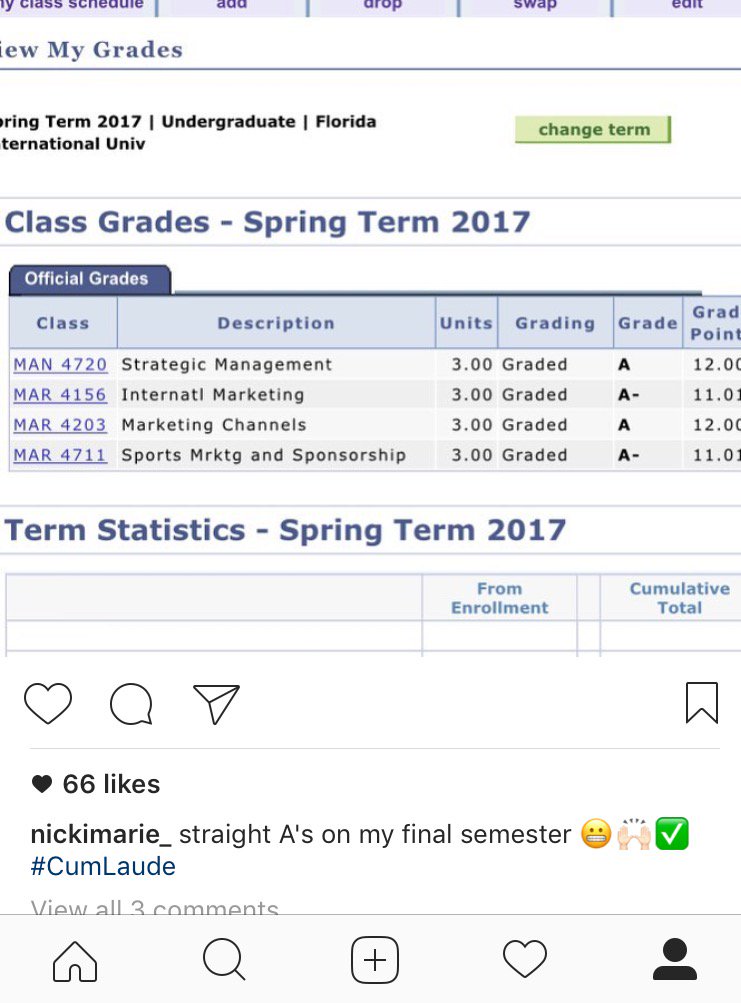 RealtorNicoleO's tweet photo. @NICKIMINAJ I got straight A's this semester from FIU. &amp; we have the same birthday 😬 https://t.co/cNgaDgSSXX