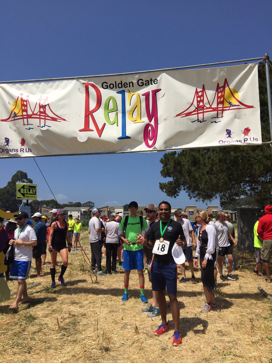 ksudhanshu's tweet photo. Woohoo Finished Calistoga to Santa Cruz (191 Mile) #goldengaterelay #organsrus with 12 person #catchus team!!! https://t.co/P8ZYPXG1D2