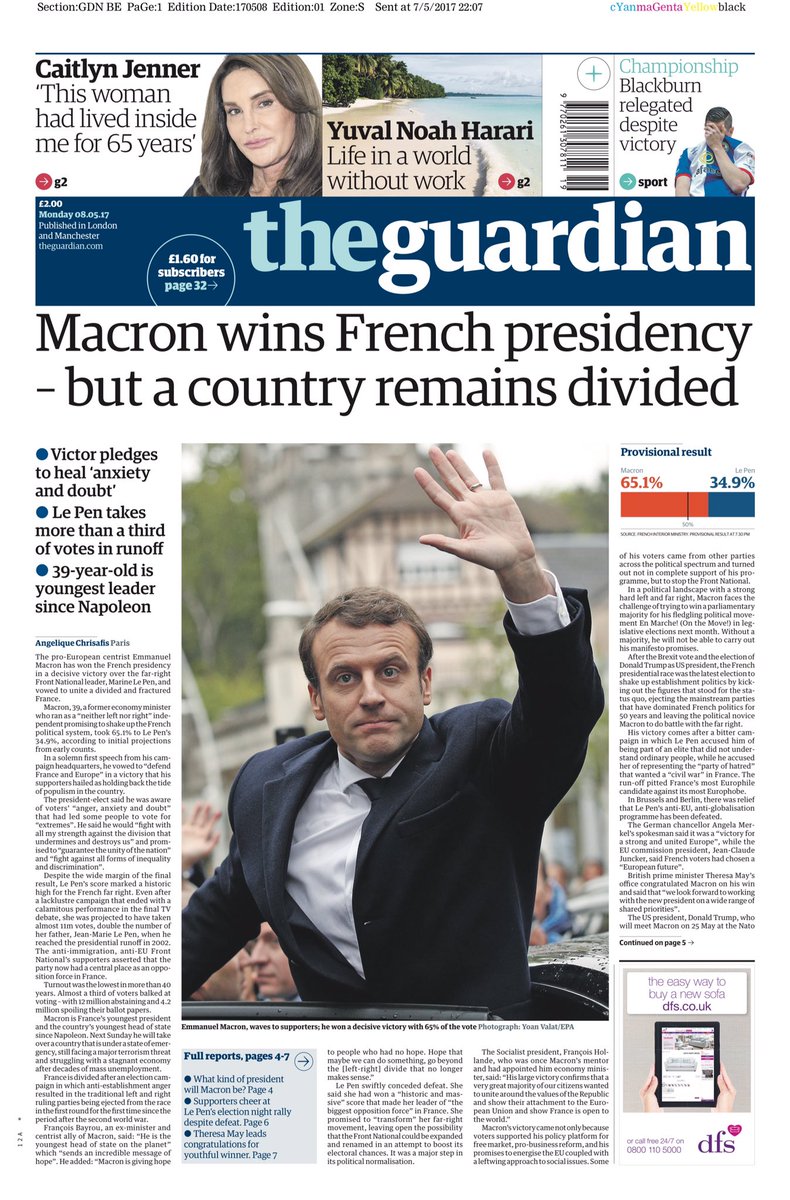 Macron Beats Le Pen In French Presidential Election As It Happened