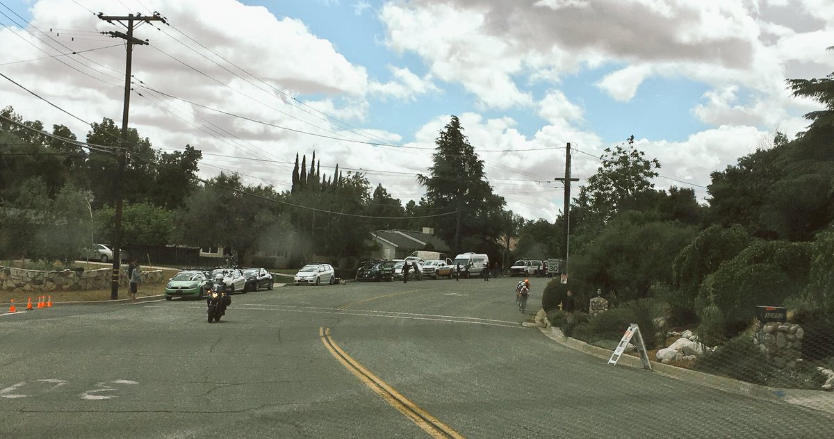 redlandsClassic's tweet image. The two were brought back. Going through the feedzone on #11togo,5 riders are trying their turn.