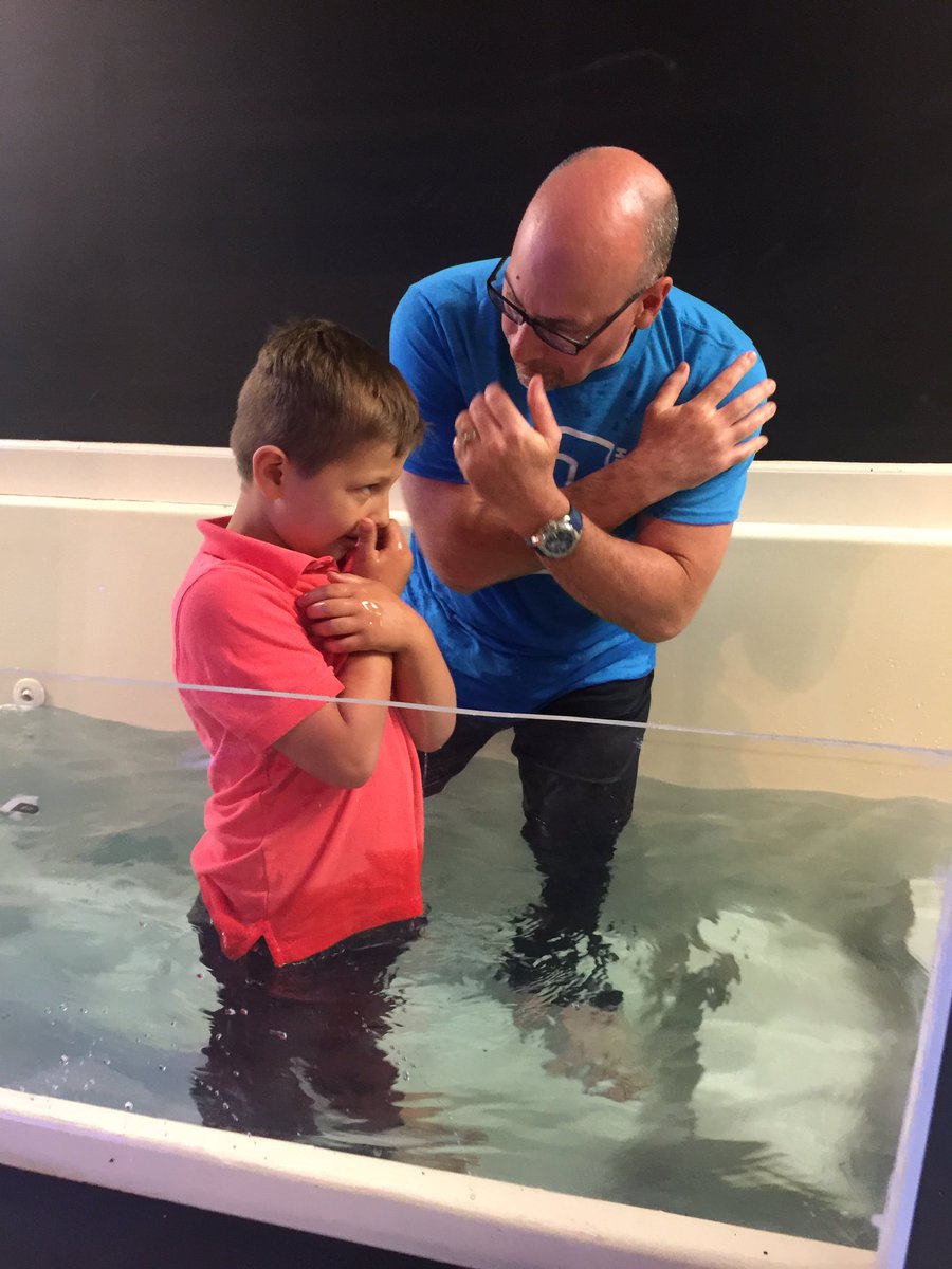 ajdolphens's tweet photo. Such a cool day, grandson being baptized by his grandfather. Jonah and Mark.#bleesing https://t.co/NYUtZ9aS6Q