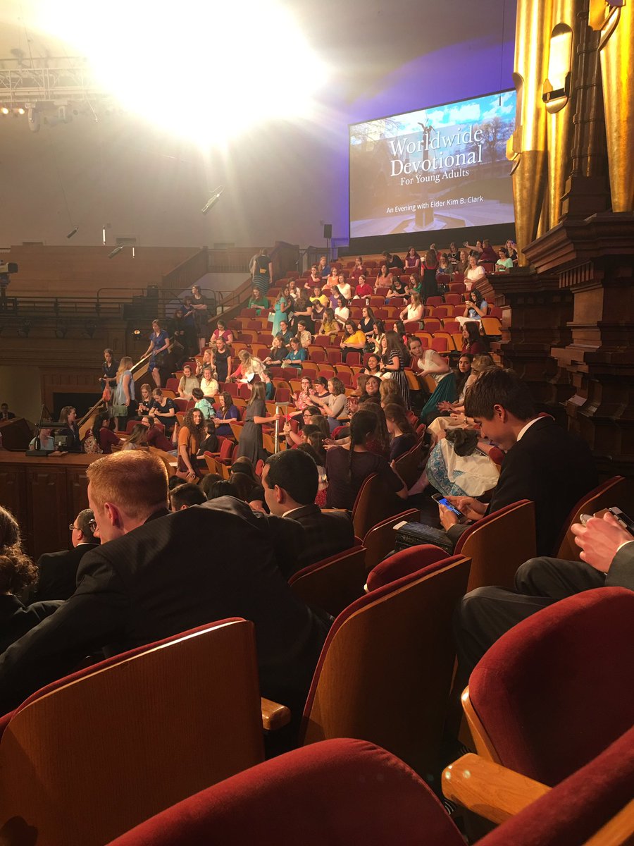 Spenricksen1's tweet photo. Getting ready to sing in the worldwide broadcast! #LDSdevo https://t.co/x53X2g5L1q
