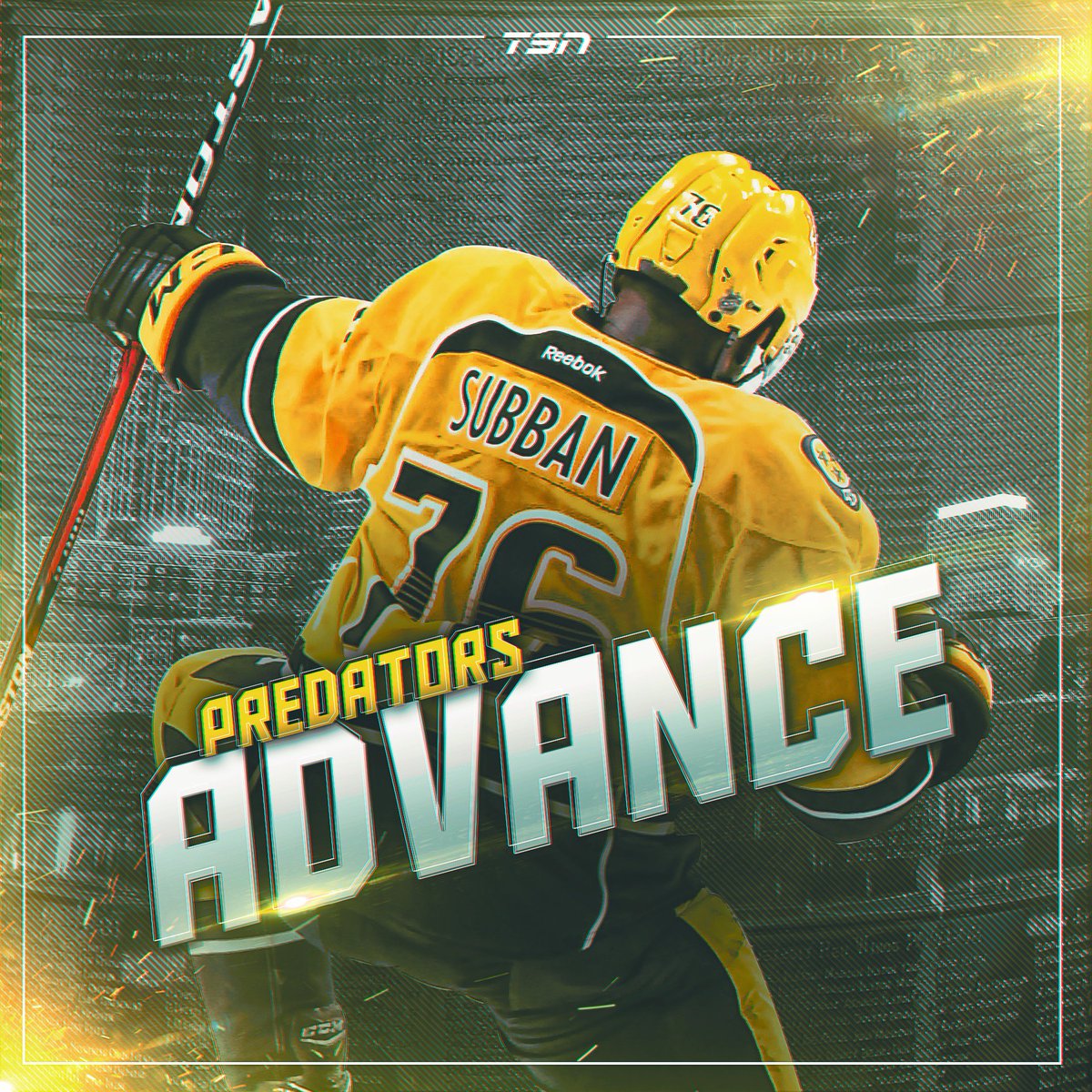 TSN_Sports's tweet photo. For the first time in franchise history, the @PredsNHL are moving on to the Western Conference Finals! https://t.co/vdI1hzuj1F