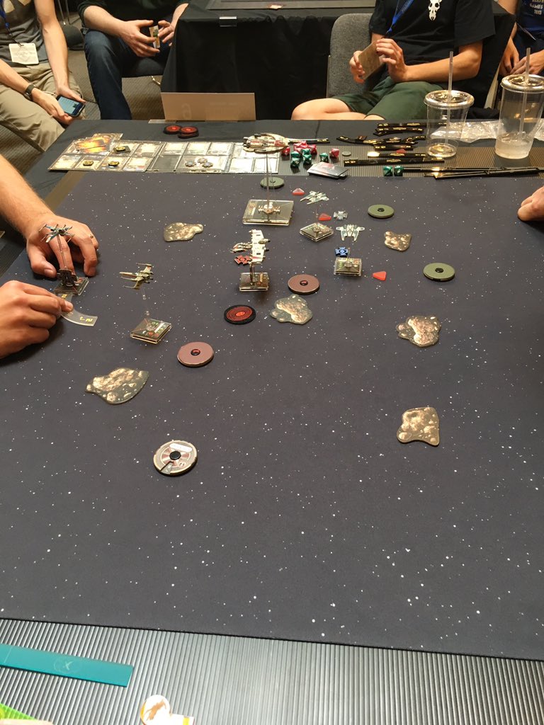 RadioTCXPodcast's tweet photo. Nand vs. Andrew planning phase.
#ffgworlds2017 #XWing https://t.co/iVTGY36r2Q