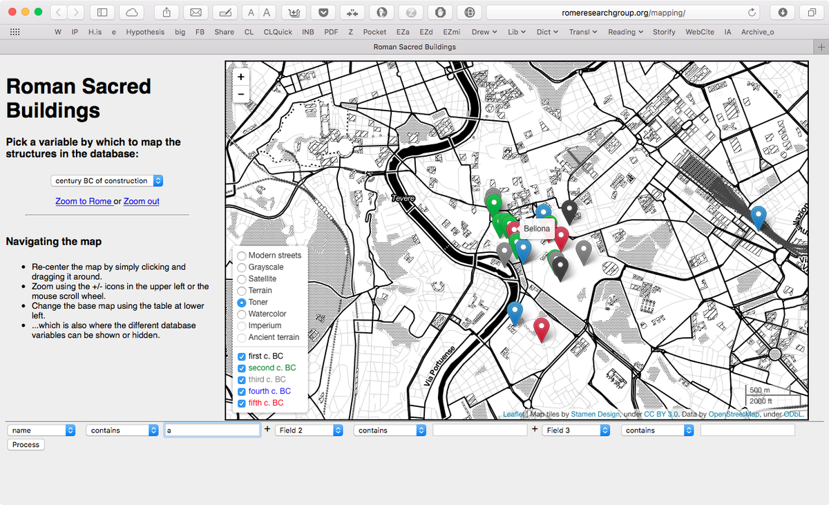 jdmuccigrosso's tweet image. Working on the ol' @LeafletJS skills for the Roman Temples database. romeresearchgroup.org/mapping/ #dh