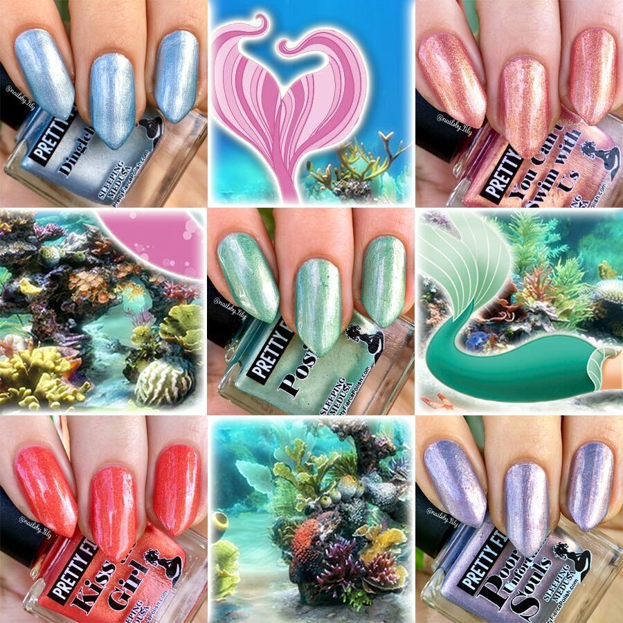 Check Out Our Beautiful Mermaid Collection!!! Grab Yours Today ♡ PrettyFiercePolish.com/collections/pr… #NailPolish #Nails
