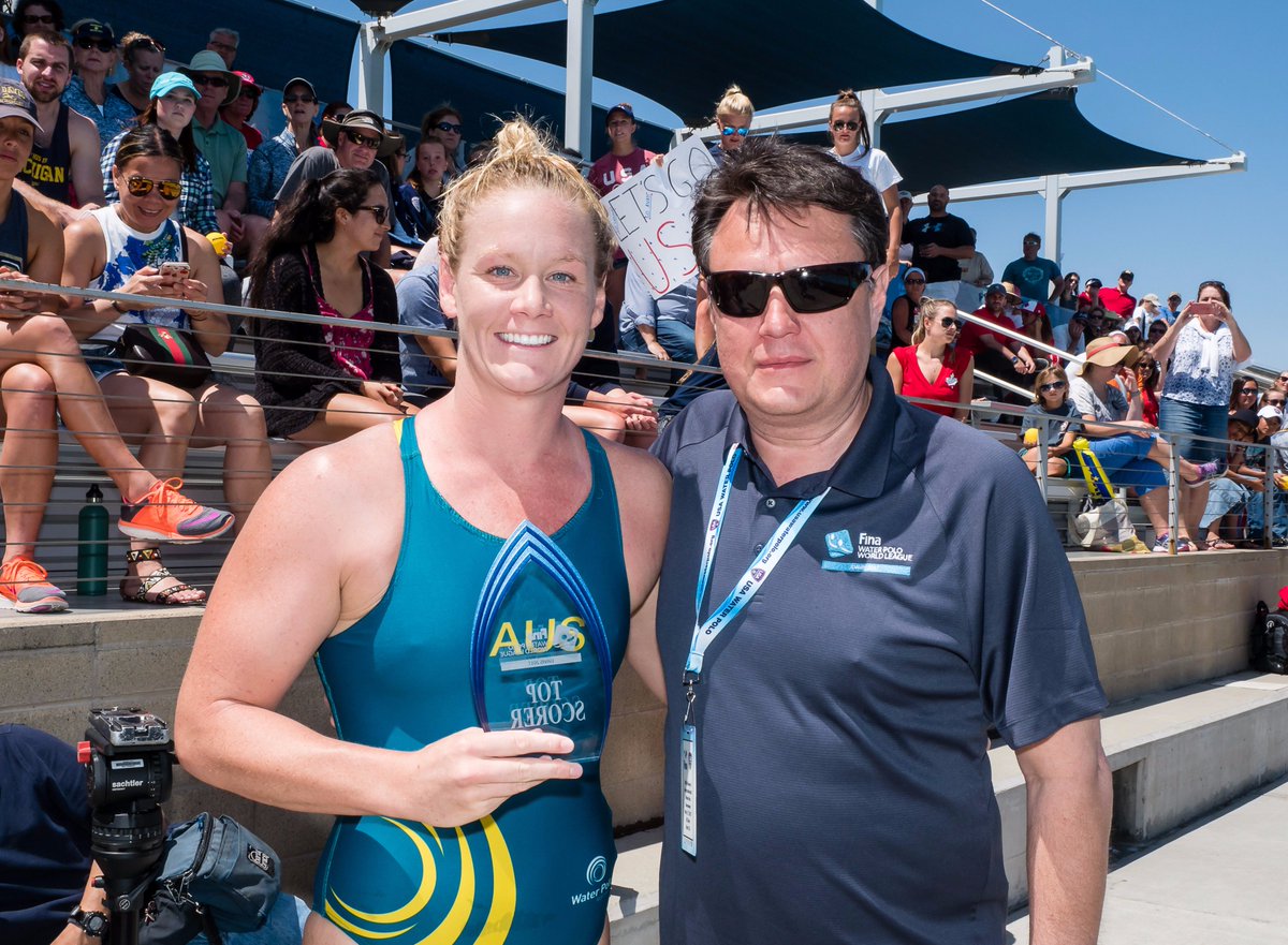 USAWP's tweet photo. Congrats to our #FINADavis Award Winners!
MVP - @melseidemann, USA
Top Goalie - Jessica Gaudreault, CAN
Top Scorer - Rowie Webster, AUS https://t.co/vJv6NXarWY