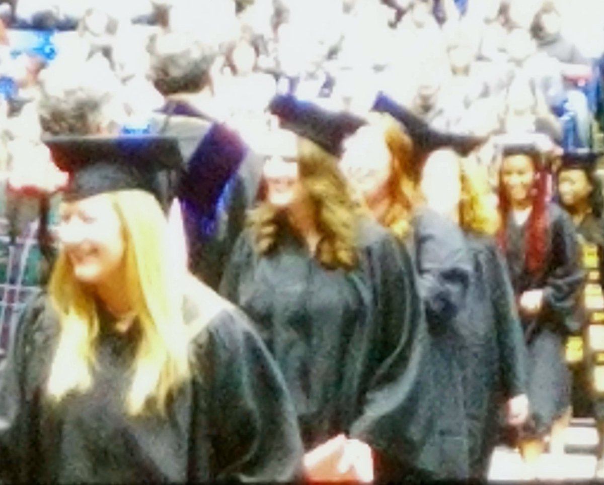 schmendeln's tweet photo. It's blurry, but she got that paper! #SinclairGrad @LeahGiblin03 https://t.co/oavoDaz0m7