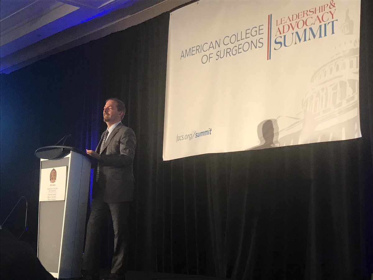 Chuck Todd addressing the ACS "There is A LOT of political scar tissue to be removed!"
#ACSLAS17 <a href="/AmCollSurgeons/">American College of Surgeons</a>