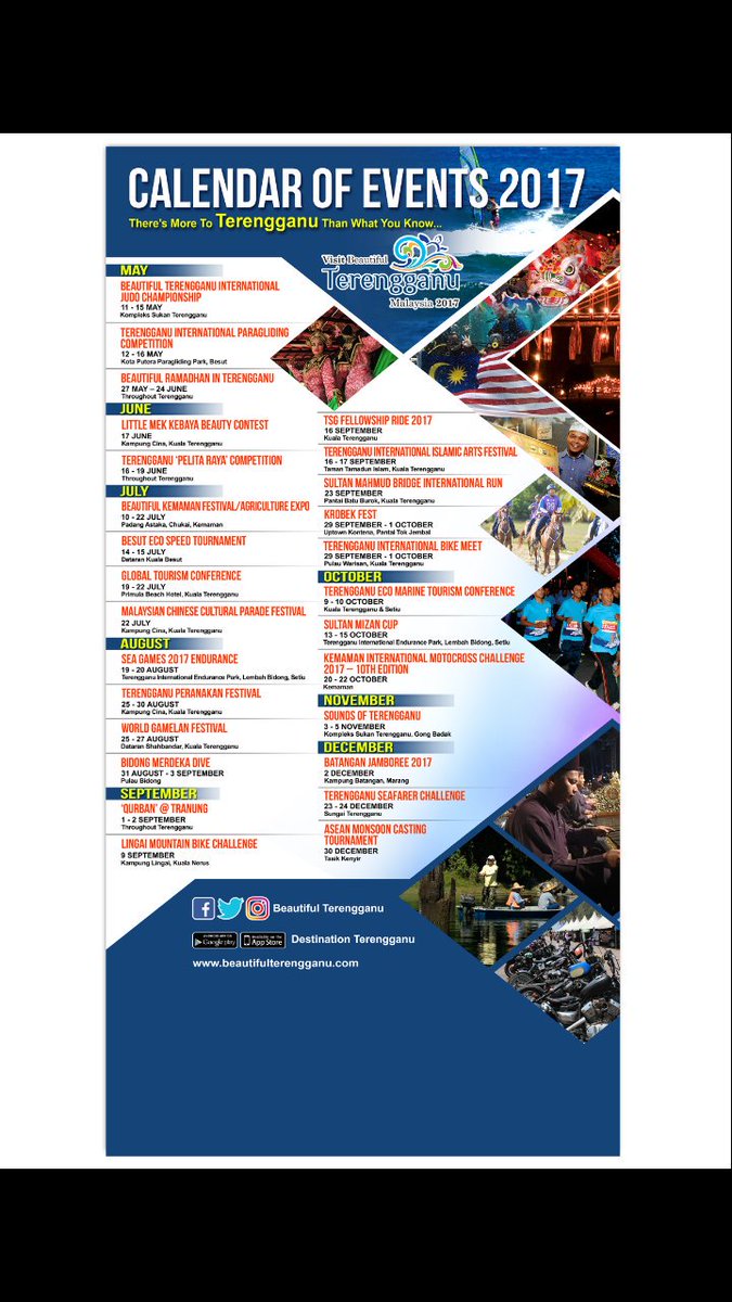 Beautiful Terengganu on Twitter "Terengganu Calendar of Events from