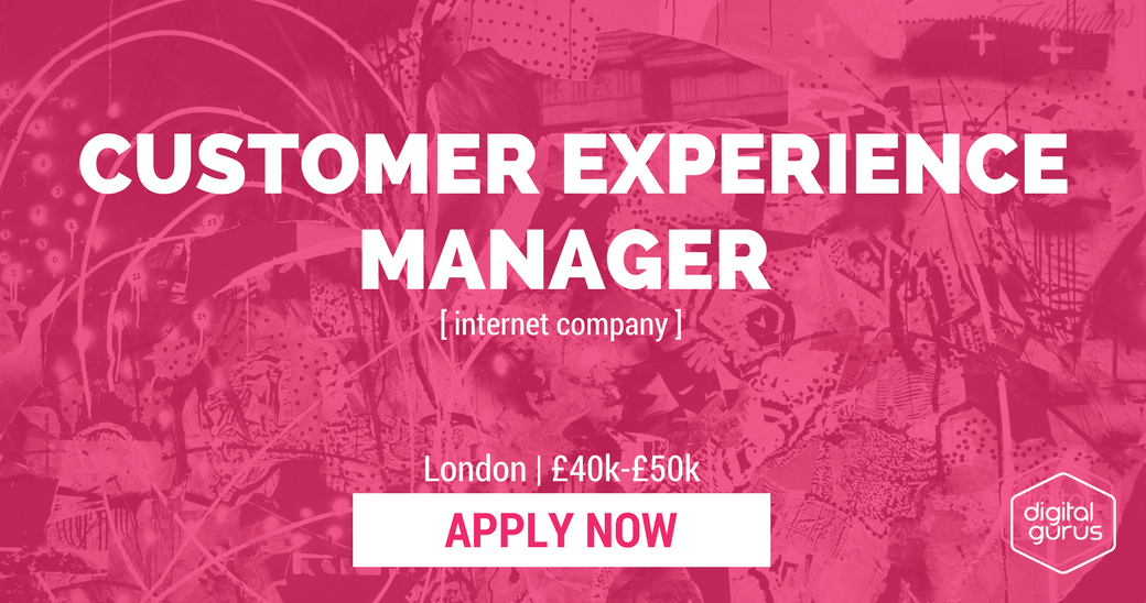DigitalGurus's tweet photo. NEW #CustomerExperienceManager JOB | £40k-£50k | London | https://t.co/Y48F49NVKX | #managerjobs #digitalgurus #londonjobs https://t.co/bOJ7ttiKhF