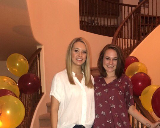 These 2 have been friends since 3rd grade &amp; tomorrow they graduate from ASU. Congrats <a href="/laurenburcar/">LB</a> &amp; @KatieFaller!
