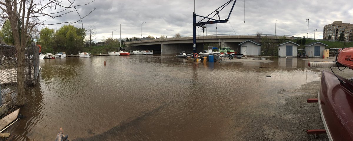 BHYC_Academy's tweet photo. @BHYC_race_team still under water today at 5pm. Will contact oakville harbours on Monday. https://t.co/YfMr7lwLQ3