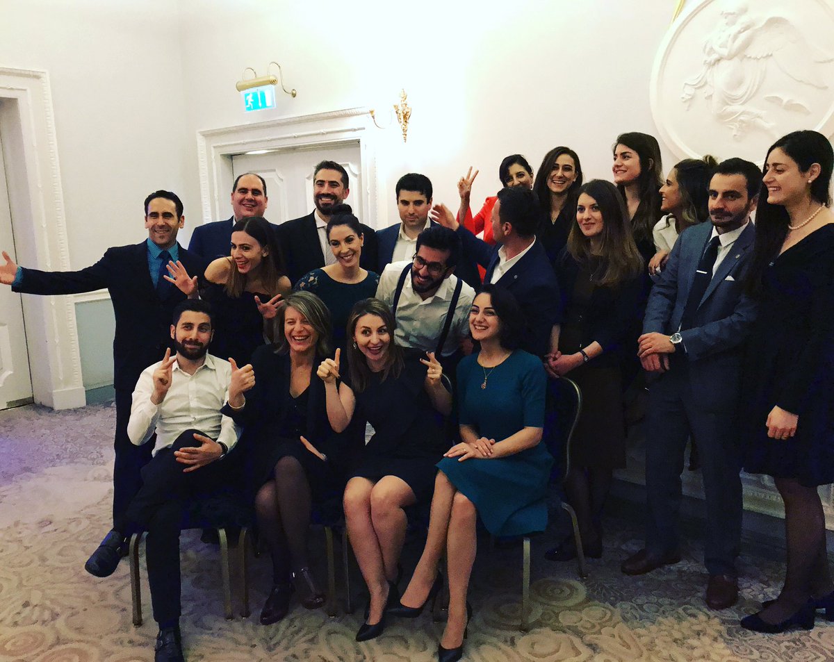 agbuypnc's tweet photo. LAST NIGHT: @agbu Young Professionals Int'l chairs & reps at AGBU London Conf. dinner. Next #AGBUFocus, Lebanon Aug 2-6, 2017! #agbu #agbuyp https://t.co/2731z22O2h