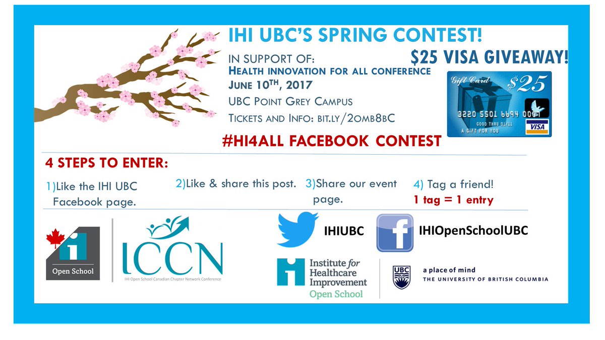IHIUBC's tweet photo. Share this link of our contest post on Facebook (no tweet) for a chance to win $25! Don't miss out!! #HI4All
https://t.co/OjchCeMulO https://t.co/CPxBwo4hj8