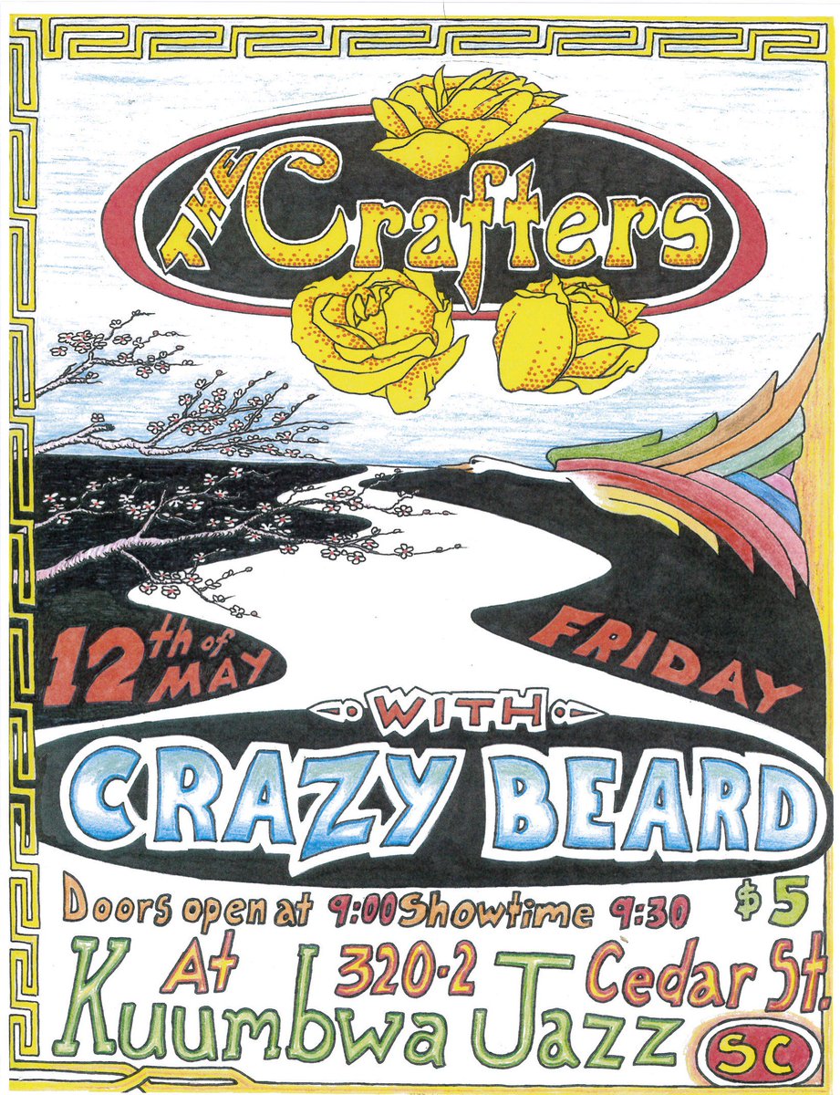 kuumbwajazz's tweet photo. Need plans for Friday night? Join us for our May #ClubKuumbwa series show w/#TheCrafters & #CrazyBeard. #kuumbwajazz https://t.co/TbJewncT22 https://t.co/wMxUnjYtaF