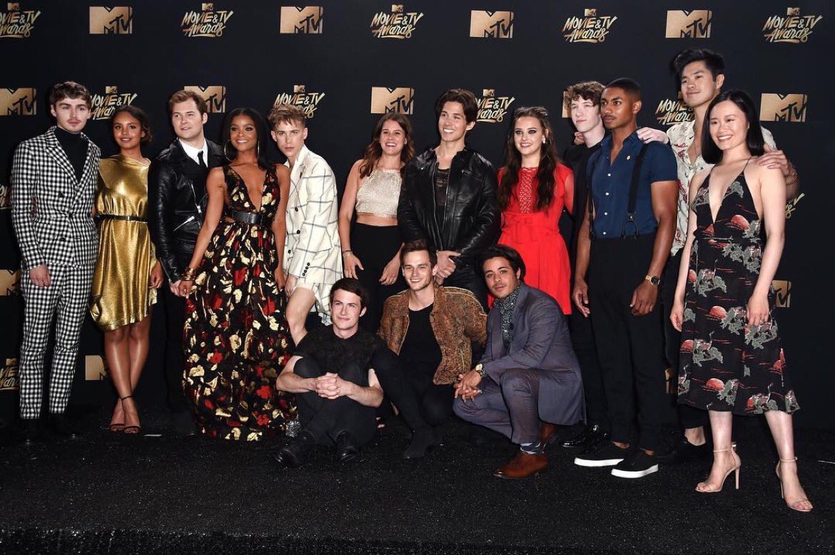 Miles with the #13ReasonsWhy Cast at the #MTVAwards
