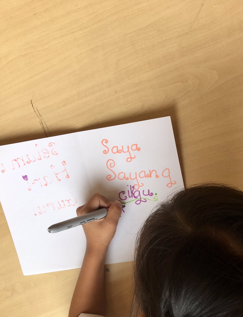 In conjunction of week of gratitude, students are creating their own "teacher's day" cards for their lovely teachers 👩🏻‍🏫💌 #Selamathariguru