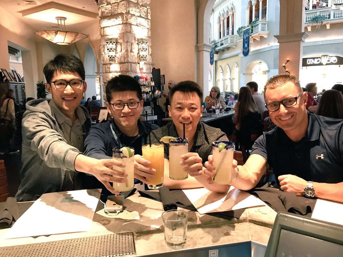 Hard at work in Vegas.