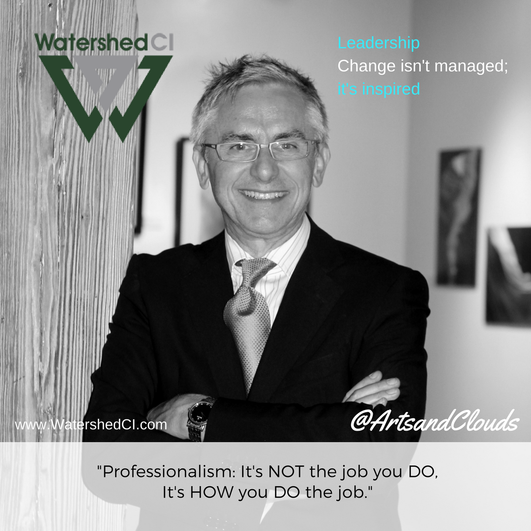 WatershedCI's tweet photo. "Professionalism: It's NOT the job you DO, It's HOW you DO the job." #Leadership #Professional #Purpose #HowWeDoIt #NotWhatWeDo #RealDeal https://t.co/AGbsf17VEJ
