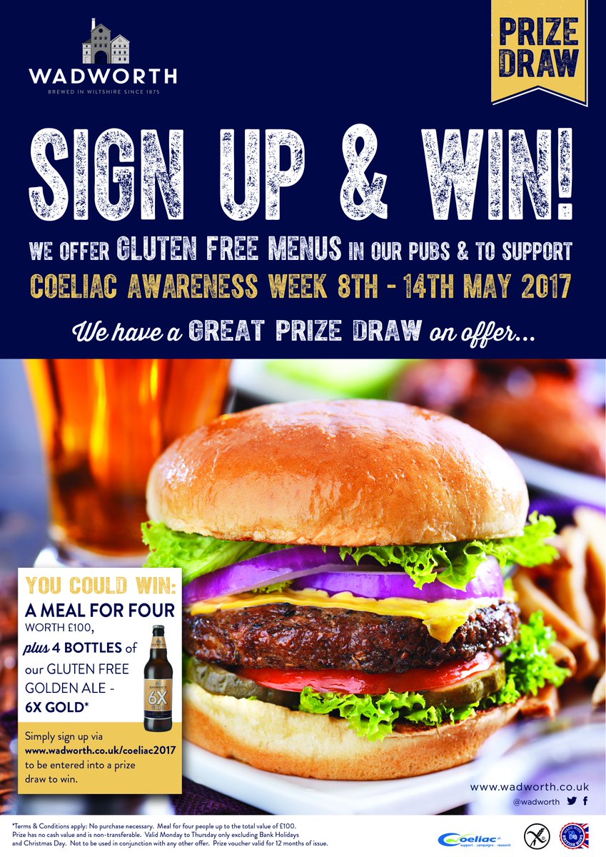 #CoeliacAwarenessWeek here join us <a href="/thefleettwyning/">The Fleet Twyning</a> #signup to #win #prizes #wadworth