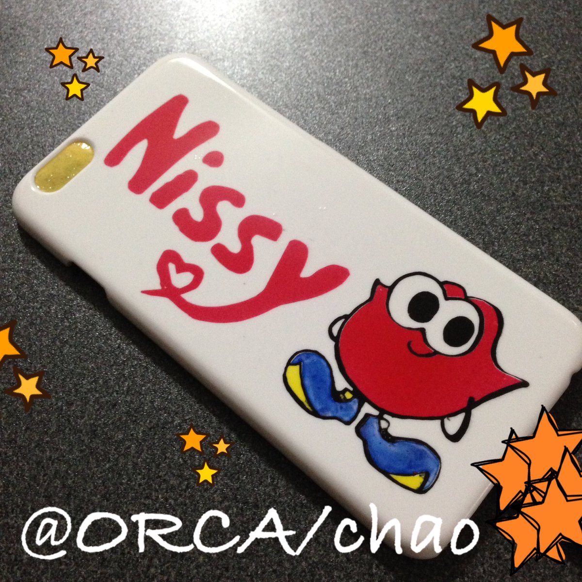 チャオ 久しぶりのペイント Nissyマークとリッピー Iphone6ケース ペイント Nissy ニッシー リッピー