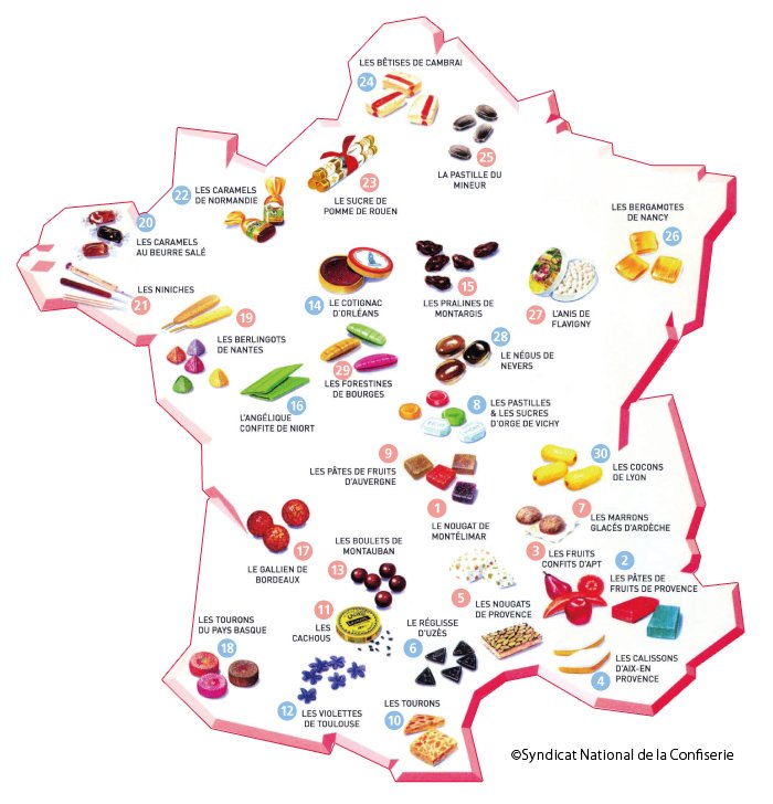 CasseCool's tweet photo. フランス各地域の特産キャンディhttps://t.co/OENKepT1zi #CandyMap https://t.co/ci9nK4fOZS