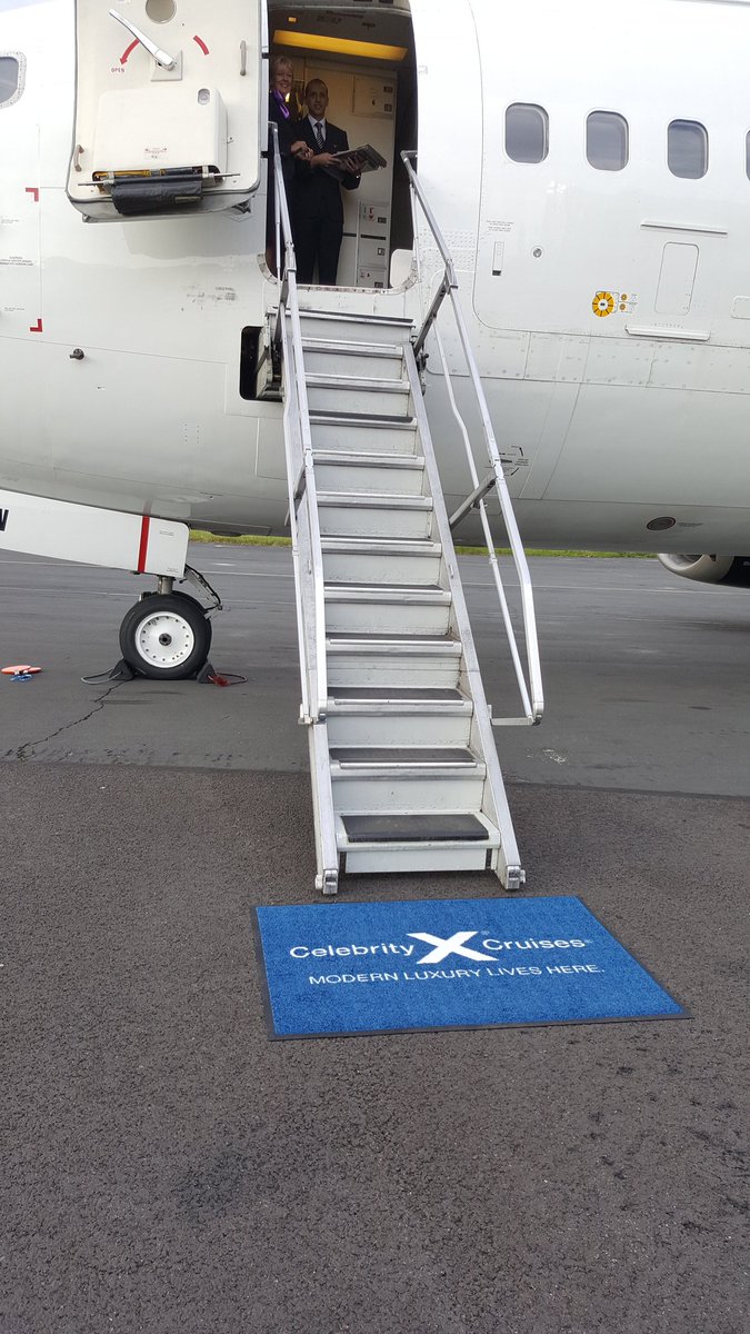 ruthgardiner13's tweet photo. Just landed at Grosse to on the 1st #jetsetsail flight of 2017 with @CelebrityUK Guests loved every minute! Next stop #celebrityreflection https://t.co/3HsXgfNehd