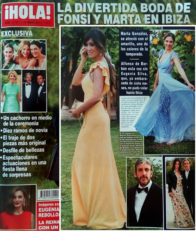 laumongeatelier's tweet photo. Ya en @hola la boda de #martayfonsi en #ibiza , donde podréis encontrar los diseños que realizamos para @_MartaGonzalez_ y @SoniaGonzalezT ! https://t.co/jU83bSOS8y