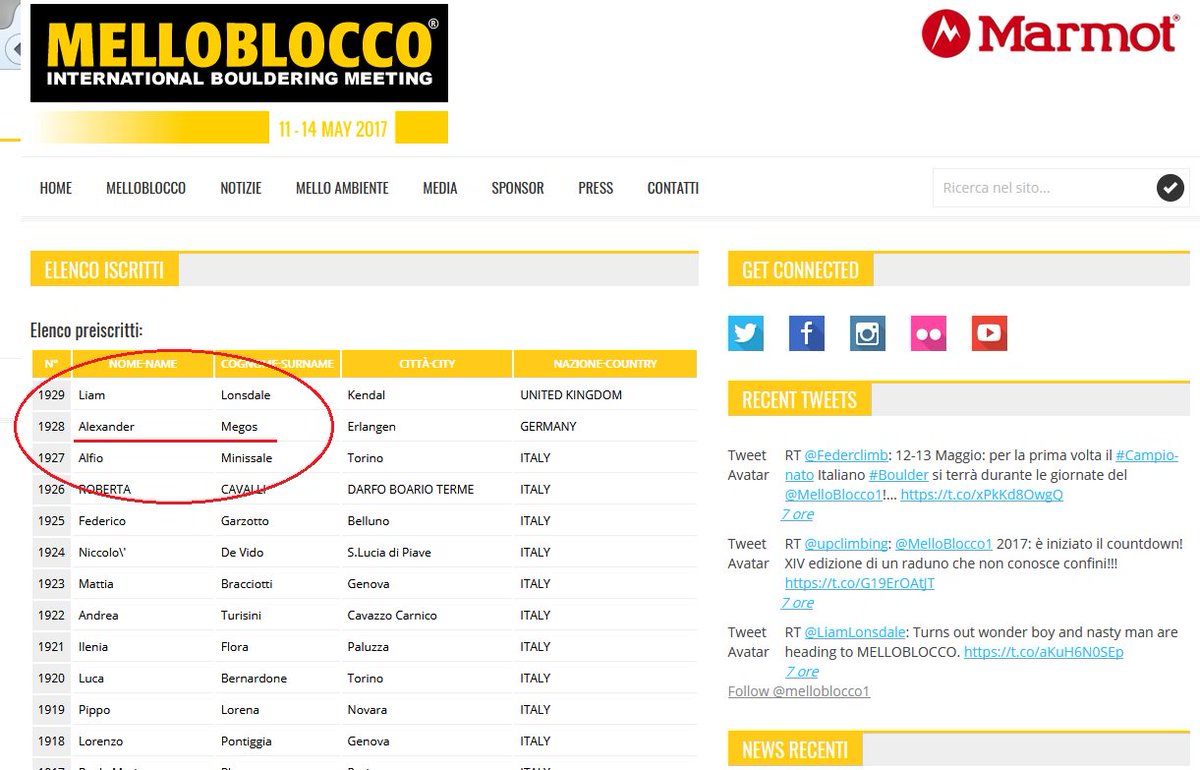 Alex Megos on board - Melloblocco 2017 facebook.com/photo.php?fbid…