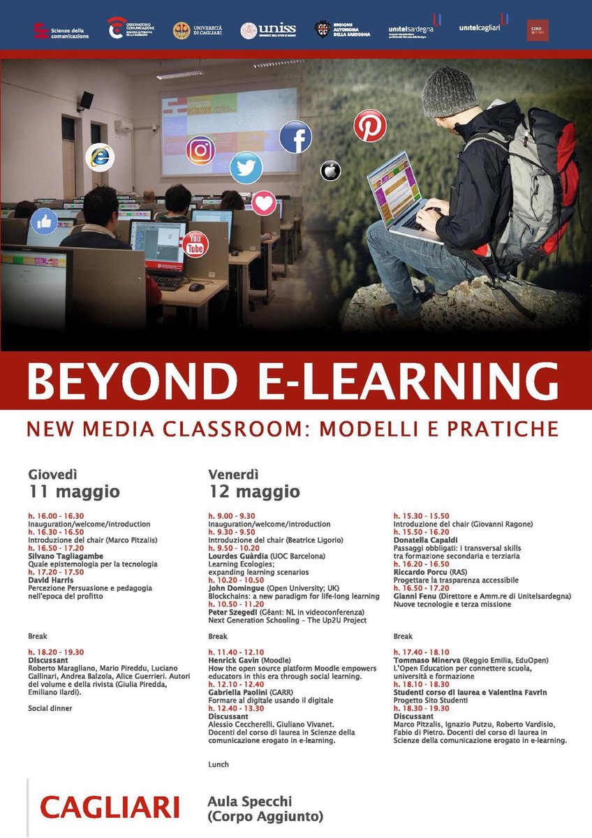 AliiBrundu's tweet photo. Per stimolare un confronto sulle metodologie didattiche e il mondo multimediale.📌 11-12 maggio #beyondelearning #SMTComUnica #ScComUnica https://t.co/25uiBPznLV