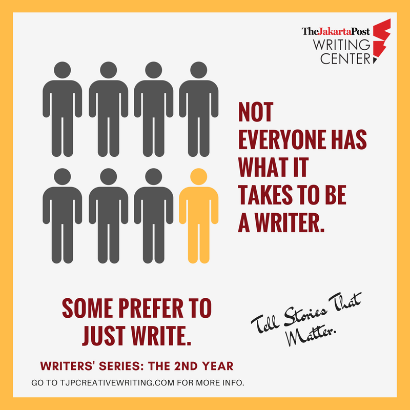 jakpost's tweet photo. This May 13-14, don't miss out on these writerly goodness! Find out more at https://t.co/NafkU4nwwY #WriterSeries #TellStoriesThatMatter https://t.co/INau4per06