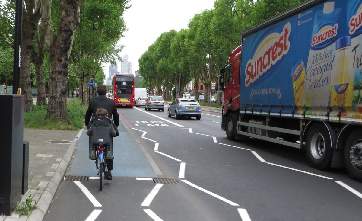 Seen several parents with young children on CS2/3/6 recently. Never saw them on these roads when they had to share with buses &amp; lorries