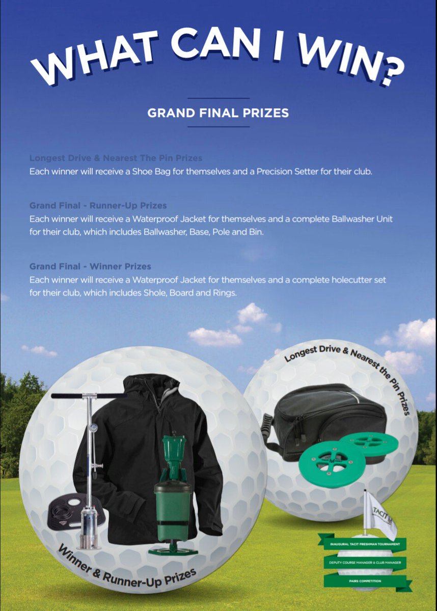 tacitgolfcomp's tweet photo. With the first regional qualifier only a few weeks away here is what you can win! #tacitgolf https://t.co/7GjF6fc8Vh